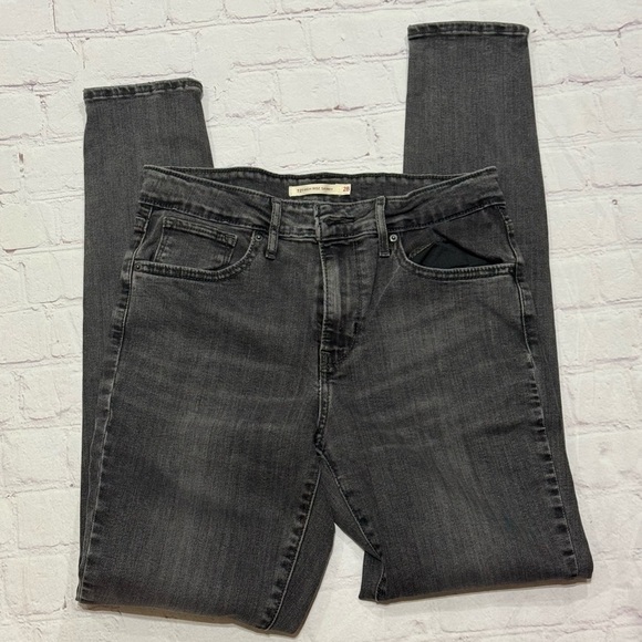 Levi’s 721 Women’s high rise skinny stretchy jeans in charcoal grey size 28 EuC - Picture 7 of 15